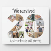 20周年結婚記念日の写真 フォトプラーク (正面)