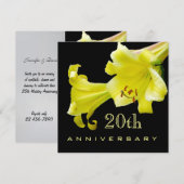 20周年結婚記念日の招待状 招待状 (正面/裏面)