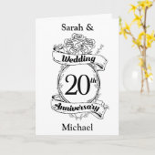 20周年結婚記念日の花 カード (黄色い花)