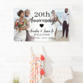 20周年結婚記念日オーダーメイド2枚の写真コラージュ 横断幕 (インサイチュ)