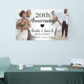 20周年結婚記念日オーダーメイド2枚の写真コラージュ 横断幕 (トレードショー)