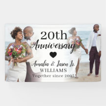 20周年結婚記念日オーダーメイド2枚の写真コラージュ