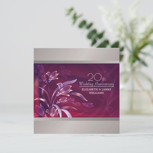 20周年結婚記念日パーティー招待状 招待状 (スタンド正面)
