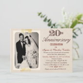 20周年結婚記念日招待状 - カスタム写真 招待状 (スタンド正面)