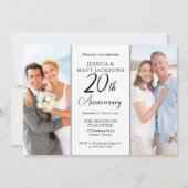 20周年結婚記念日祝賀会 当時と現在 招待状 (正面)