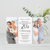 20周年結婚記念日祝賀会 当時と現在 招待状 (スタンド正面)