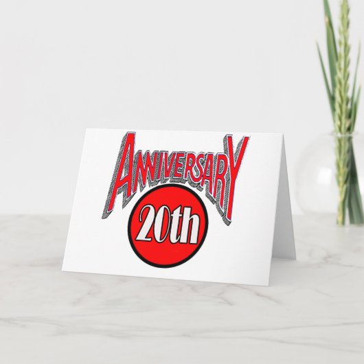 20周年結婚記念日 カード (正面)