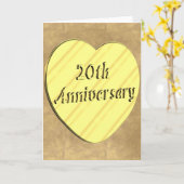 20周年結婚記念日 カード (黄色い花)