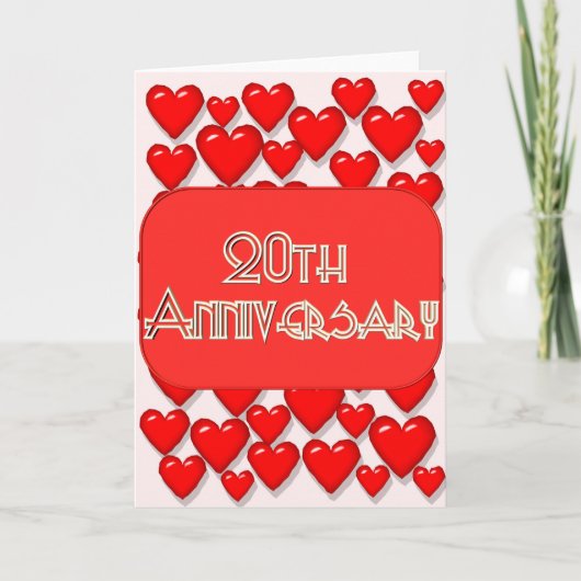 20周年結婚記念日 カード (正面)