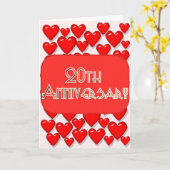 20周年結婚記念日 カード (黄色い花)