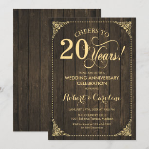 20周年結婚記念日 - ゴールドウッド 招待状