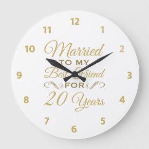 20周年結婚記念日 ベストフレンド ラージ壁時計