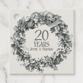 20周年結婚記念日 ヴィンテージ アンティーク スタイリッシュ フェイバータグ