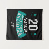 20周年結婚記念日 | 家族へのプレゼントタペストリー タペストリー (正面(横))