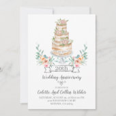 20周年結婚記念日 招待状 (正面)