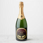 20周年結婚金ゴールド勲章 スパークリングワインラベル (正面)