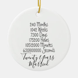 20周年結婚20周年結婚した セラミックオーナメント