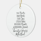 20周年結婚20周年結婚した セラミックオーナメント (左)