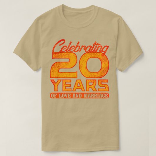 20周年結婚20周年20周年4 Tシャツ (デザイン正面)