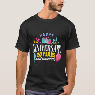 20周年結婚Tシャツ20アイ Tシャツ