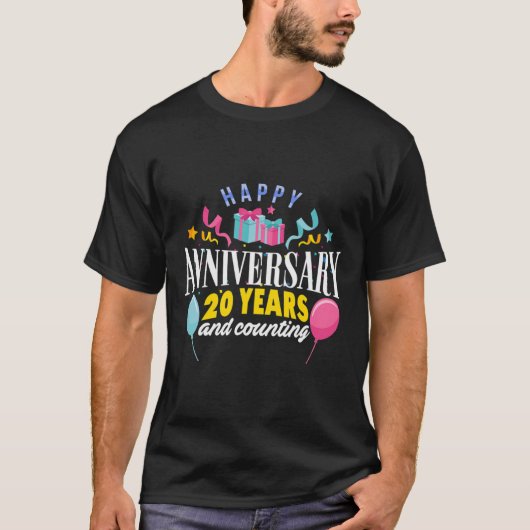 20周年結婚Tシャツ20アイ Tシャツ (正面)