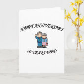 20周年記念おめでとう カード (黄色い花)