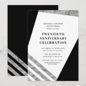 20周年記念のお祝い 招待状 (正面/裏面)