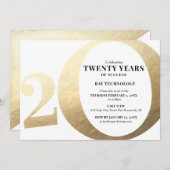 20周年記念のご招待 招待状 (正面/裏面)