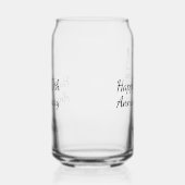 20周年記念のワインボトルとグラスの名前 ガラス缶 (左)