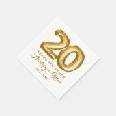 20周年記念の名入れ スタンダードカクテルナプキン (角)