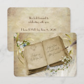 20周年記念の誓いの更新への出欠確認 出欠カード (正面/裏面)