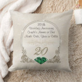 20周年記念の豪華な贈パーソナライズされたり物 クッション (ブランケット)