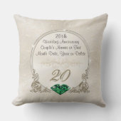 20周年記念の豪華な贈パーソナライズされたり物 クッション (正面)