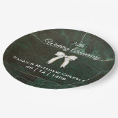 20周年記念エメ結婚ラルドグリーンプレート ペーパープレート (アングル)