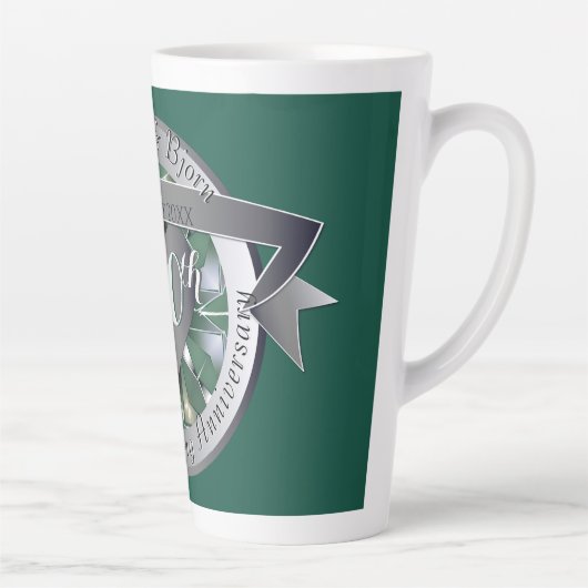 20周年記念エメ結婚ラルドハートメダリオン カフェラテマグ (右)