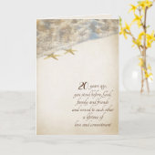 20周年記念カードビーチのスターフィッシュ カード (黄色い花)