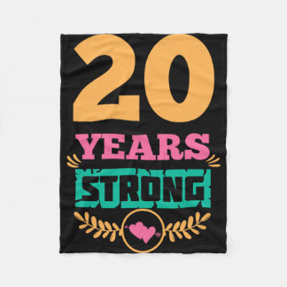 20周年記念ギフトアイディア20年強T-s フリースブランケット