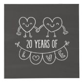 20周年記念ギフトチョークハート フォトキューブ (右)