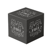 20周年記念ギフトチョークハート フォトキューブ (正面アングル)