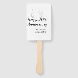 20周年記念シャンパンボトル グラス 名入れ ハンドファン