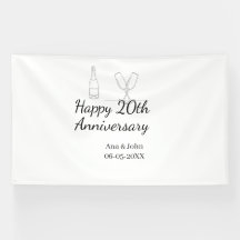 20周年記念シャンパンボトル グラス 名入れ