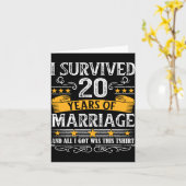 20周年記念シ結婚ャツツカップルのご夫婦Wif カード (黄色い花)