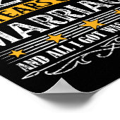 20周年記念シ結婚ャツツカップルのご夫婦Wif ポスター (角)