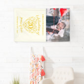 20周年記念ハートパーソナライズされた写真黄金 横断幕 (インサイチュ)