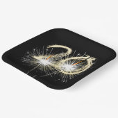 20周年記念パーティースパーカーズオンブラック ペーパープレート (傾斜あり)