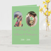 20周年記念ラブフォーエバー写真テンプレート カード (黄色い花)