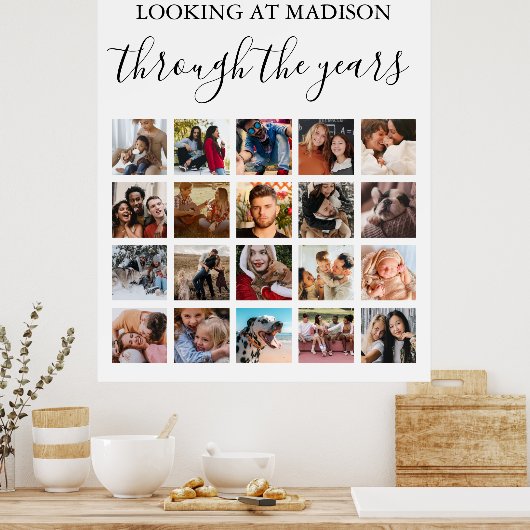 20周年記念写真コラージュのポスター ポスター (キッチン)