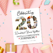 20周年記念写真結婚コラージュパーティーサイン ポスター