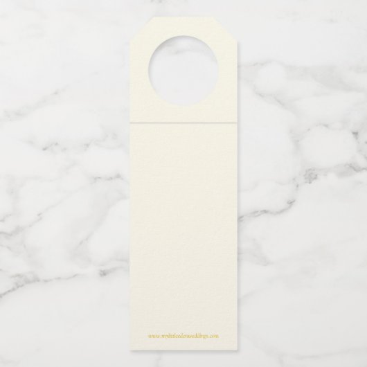 20周年記念写真結婚宝石ハート ボトルネックタグ (裏面)