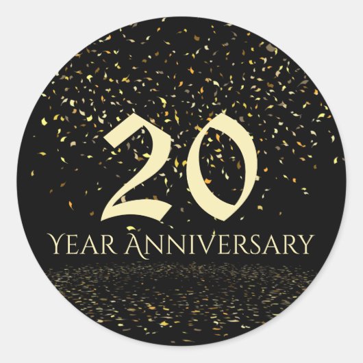 20周年記念封筒用シール ラウンドシール (正面)